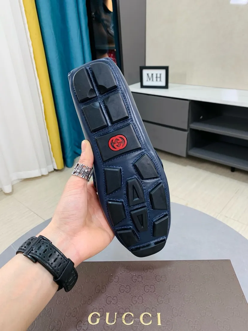 Men's men's shoes 💰458🌹🌹 Comes with packaging [GUCCI Gucci] original men's casual beanie shoes, original Italian imported special material cowhide embossing➕real first-layer sheepskin lining; equipped with precision stitching to highlight low-key luxury. The comfortable sole design maximizes the comfort and anti-slip properties of the shoe. The shoe shape is dignified and the low-key charm is not concealed! Natural and free new urbanism, code number: 38-44